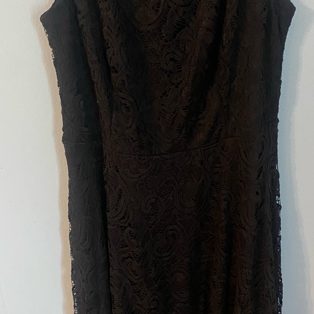 Black Lace Sleeveless Women's Dress